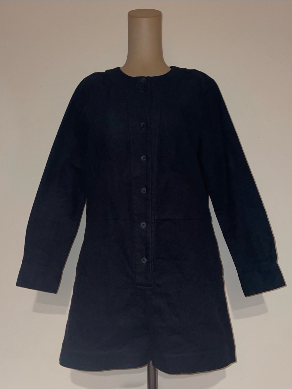 kate spade Black Long-Sleeve Button Front Top‎ romper COTTON